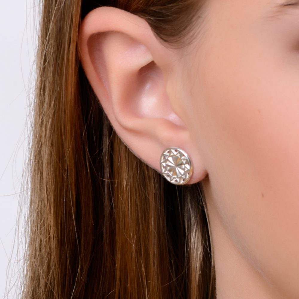 Compass stud earrings