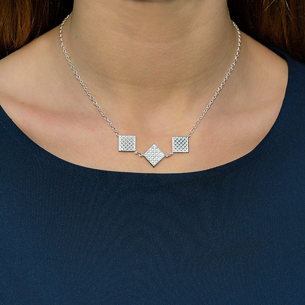 Triple square Necklace